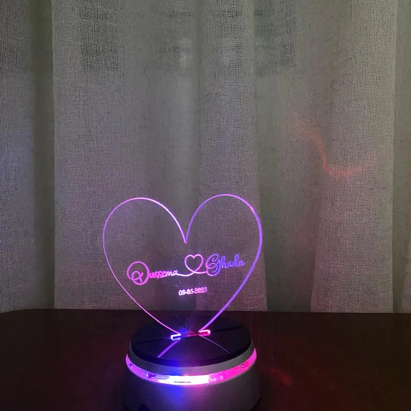 lampe LED "Amour Éternel"