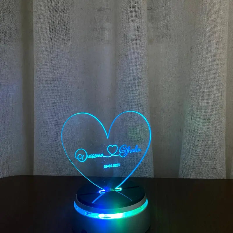 lampe LED "Amour Éternel"