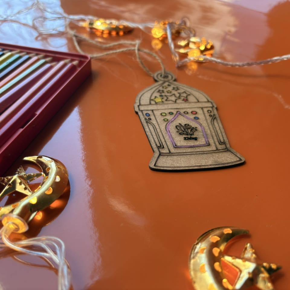 Kit de Coloriage Ramadan en Bois – Tanbou | Activité Éducative Recyclée (Lot 25 pcs)