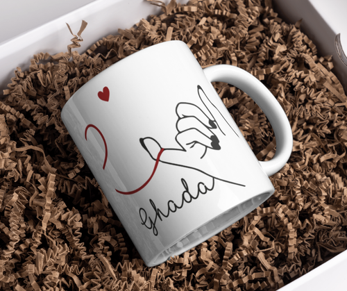 Duo Mugs Couple Line Art – دُمت لي شيئا جميلا لا ينتهي