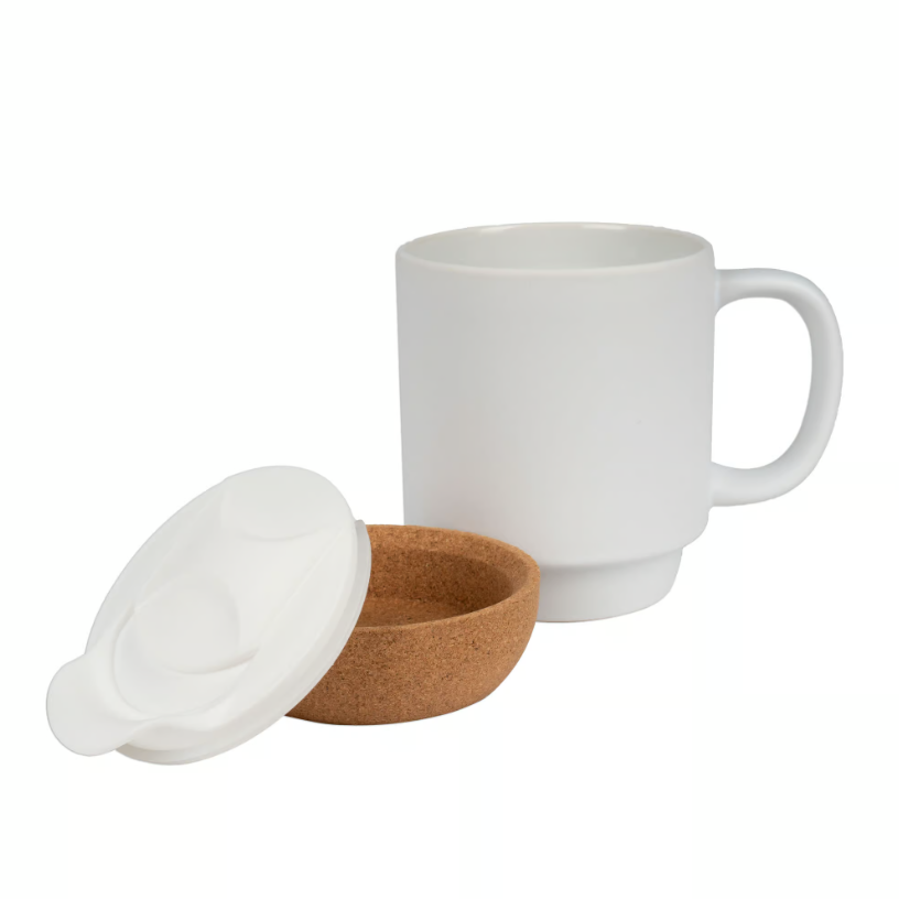 Duo Mugs Avec Couvercle & Base Liège "Disney Princess Style"