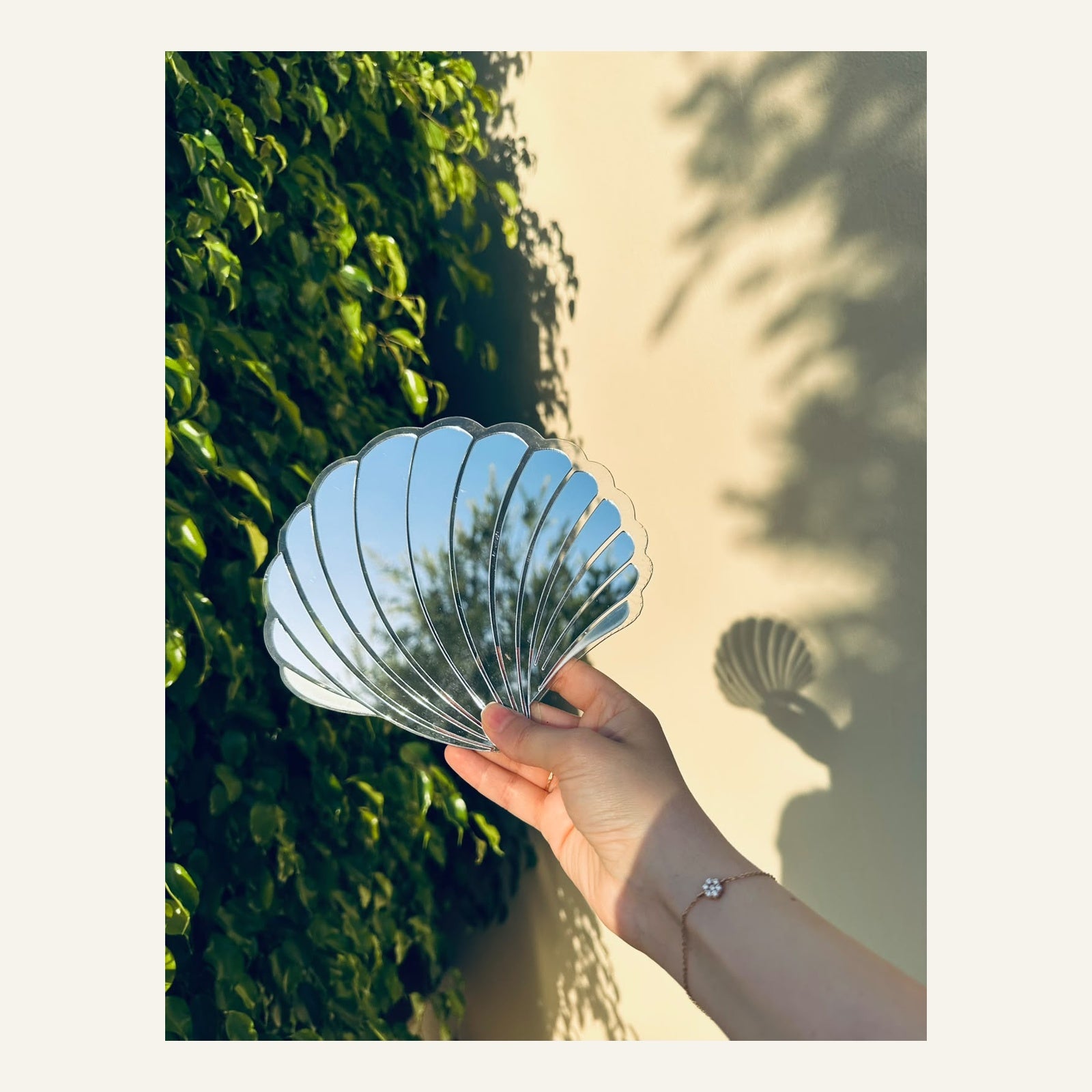 Éventail Coquillage Miroir